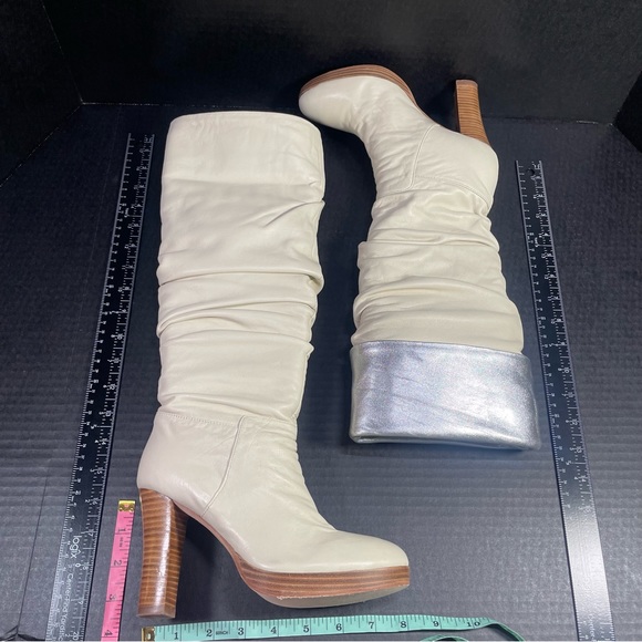 Charles David Elixir Cream and Silver Leather boots 5.5M - Picture 9 of 15